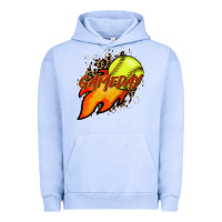 Softball Game Day Leopard Fire And Ball Urban Hoodie | Teevron