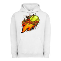 Pigment Lunar Rock Softball game day leopard fire and ball Urban Hoodie - HowdyJamesFarm