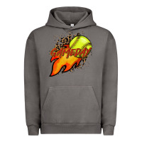 Pigment Tornado Softball game day leopard fire and ball Urban Hoodie - HowdyJamesFarm