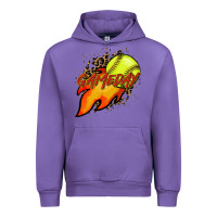 Tulip Softball game day leopard fire and ball Urban Hoodie - HowdyJamesFarm