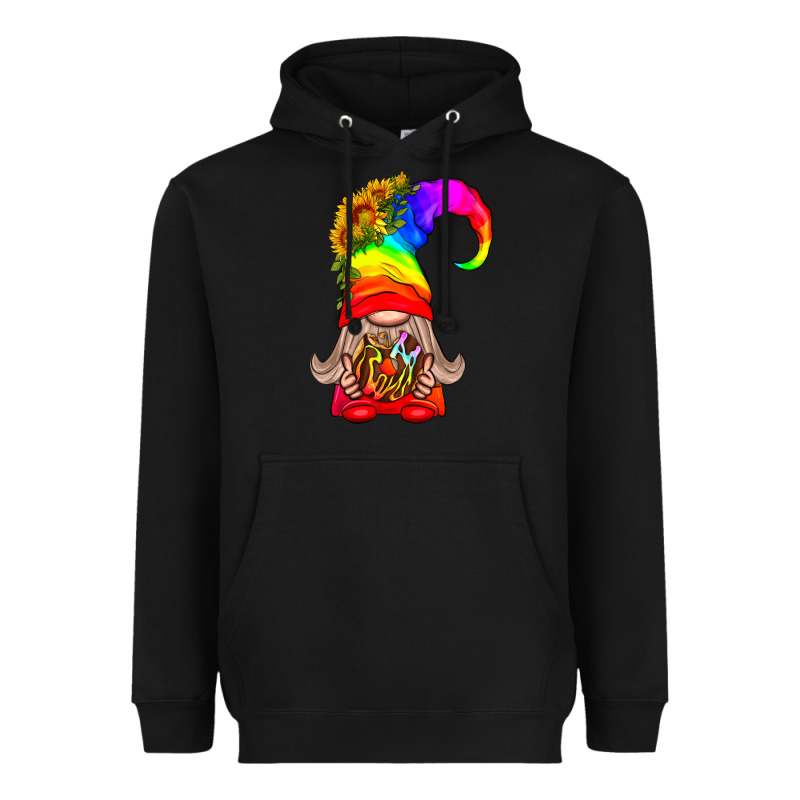 Lgbtq+ Pride Gnome With Donut Heavyweight Hoodie by BundleAndBundleShop | Teevron