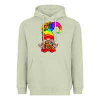 Matcha LGBTQ+ Pride Gnome With Donut Heavyweight Hoodie - BundleAndBundleShop