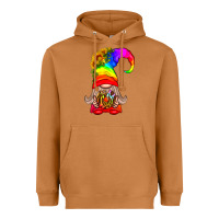 Meerkat LGBTQ+ Pride Gnome With Donut Heavyweight Hoodie - BundleAndBundleShop