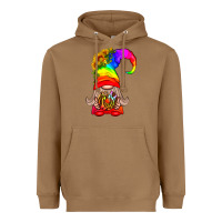 Toasted Coconut LGBTQ+ Pride Gnome With Donut Heavyweight Hoodie - BundleAndBundleShop