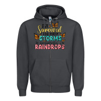 Smoke i have survived too many storms to be bothered by raindrops malia Zipper Hoodie - MaliasSmallBusiness