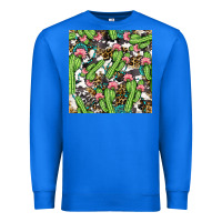 True Royal Western Cactus And Turquoise Gemstone With Leopard And Cowhide Seamles Premium Sweatshirt - BundleAndBundleShop