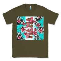 Army Green floral mama Classic Tee - AdoDesignShop