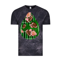 Cloud Black american football and western roses teardrop Vintage Tee - BundleAndBundleShop
