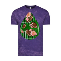 Cloud Purple american football and western roses teardrop Vintage Tee - BundleAndBundleShop