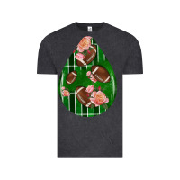 Vintage Black american football and western roses teardrop Vintage Tee - BundleAndBundleShop