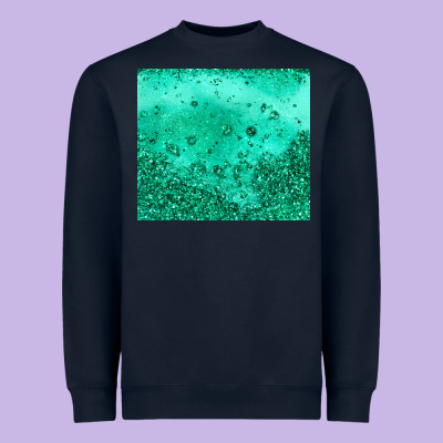 Green Glitter Heavyweight Sweatshirt Designed By Jahusdesignshop