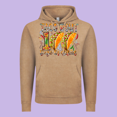 Taco Bout 100 Days Of School Vintage Hoodie Designed By Racoondesign