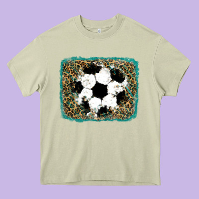 Heavy Core Tee glitter soccer leopard