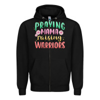 Black prying mama raising warriors malia Zipper Hoodie - MaliasSmallBusiness