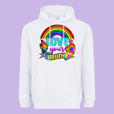 Love Your Truth Heavyweight Hoodie Designed By Bundleandbundleshop