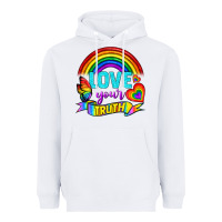 White Love Your Truth Heavyweight Hoodie - BundleAndBundleShop