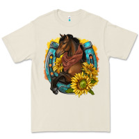 Western Horse With Horseshoe Premium Tee | Teevron