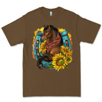 Cacao western horse with horseshoe Premium Tee - texasbilliewilder