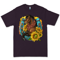 Plum western horse with horseshoe Premium Tee - texasbilliewilder