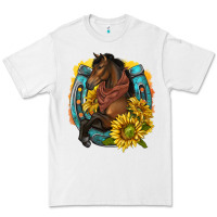 White western horse with horseshoe Premium Tee - texasbilliewilder