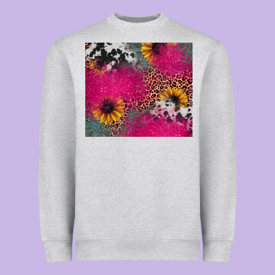 Pink Glitter Leopard Cowhide Heavyweight Sweatshirt Designed By Jahusdesignshop