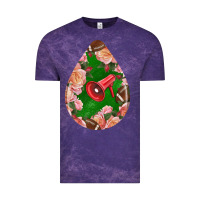 Cloud Purple american football and western roses teardrop Vintage Tee - BundleAndBundleShop
