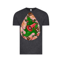 Vintage Black american football and western roses teardrop Vintage Tee - BundleAndBundleShop