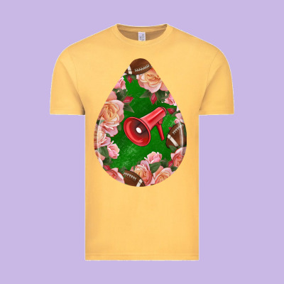 American Football And Western Roses Teardrop Vintage Tee Designed By Bundleandbundleshop