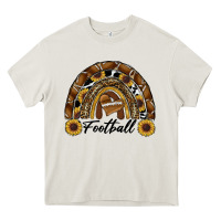 Cream football rainbow Heavy Core Tee - RanaPortraitStore
