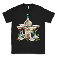 Black martini glasses and martini bottle Classic Tee - AdoDesignShop