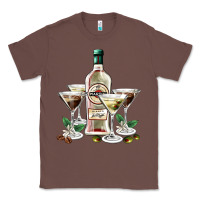 Chestnut martini glasses and martini bottle Classic Tee - AdoDesignShop