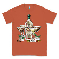 Copper martini glasses and martini bottle Classic Tee - AdoDesignShop