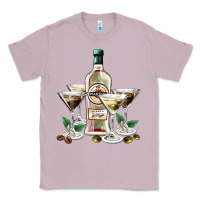 Lilac martini glasses and martini bottle Classic Tee - AdoDesignShop
