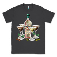 Smoke martini glasses and martini bottle Classic Tee - AdoDesignShop