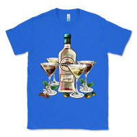 Martini Glasses And Martini Bottle Classic Tee | Teevron