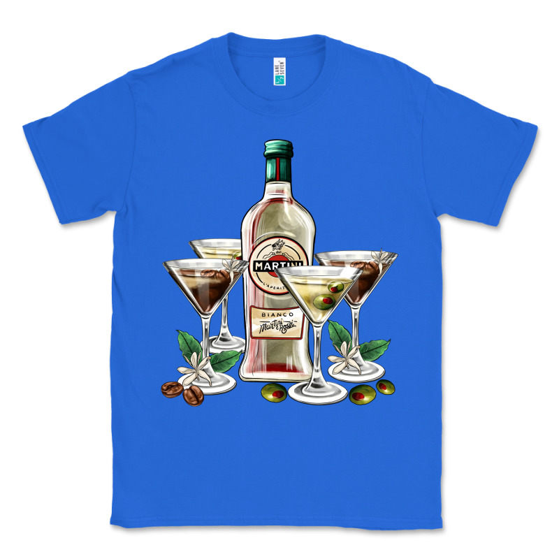 Martini Glasses And Martini Bottle Classic Tee by AdoDesignShop | Teevron