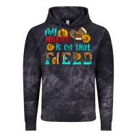 Cloud Black my heart is on that field american football Vintage Hoodie - HRA Design Shop