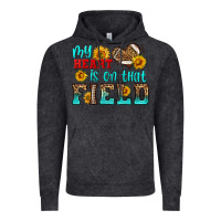 Vintage Black my heart is on that field american football Vintage Hoodie - HRA Design Shop