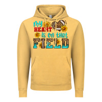 Vintage Mustard my heart is on that field american football Vintage Hoodie - HRA Design Shop