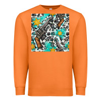 Carrot Western Gun And Sheriff Stars With Cowhide Seamless Pattern Premium Sweatshirt - BundleAndBundleShop