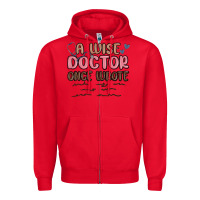Red a wise doctor once said Zipper Hoodie - MaliasSmallBusiness