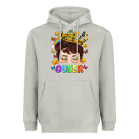 Moon Dust LGBTQ+ Queer Portrait With Crown And Rainbow Heavyweight Hoodie - BundleAndBundleShop