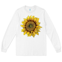 White sunflower Long Sleeve Tee - Artiststas