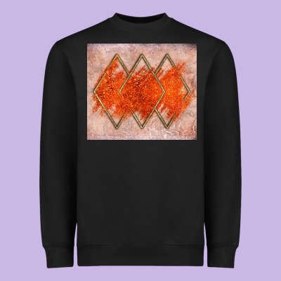 Orange Glitter Heavyweight Sweatshirt Designed By Jahusdesignshop