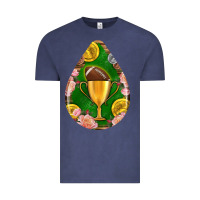 Vintage Denim american football and western roses teardrop Vintage Tee - BundleAndBundleShop