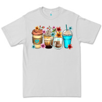 Dove Grey flowers with coffee Premium Tee - Zillion Design Studio