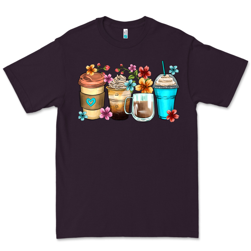Flowers With Coffee Premium Tee by Zillion Design Studio | Teevron