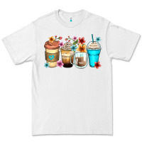 White flowers with coffee Premium Tee - Zillion Design Studio