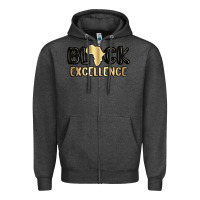 Charcoal Heather black excellence Zipper Hoodie - MaliasSmallBusiness