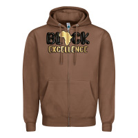 Chestnut black excellence Zipper Hoodie - MaliasSmallBusiness